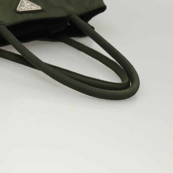 PRADA Hand Bag Nylon Khaki Silver - Picture 7 of 13